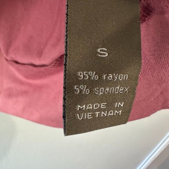 Hillard & Hanson Y2K Mauve Mesh Floral Sleeve Lace Trim V-Neck Blouse Size Small - Picture 6 of 8